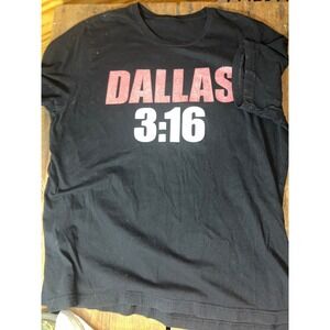 Dallas 3:16 Graphic T-Shirt Mens Black Short Sleeve Crew Neck Tee XL